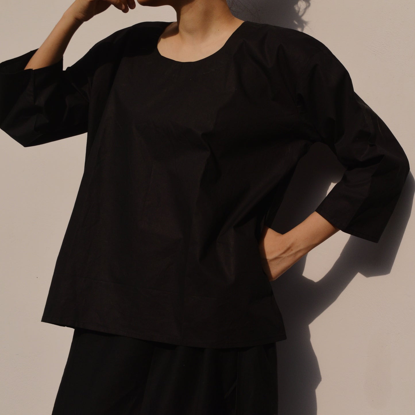 Poplin Shirt - Black