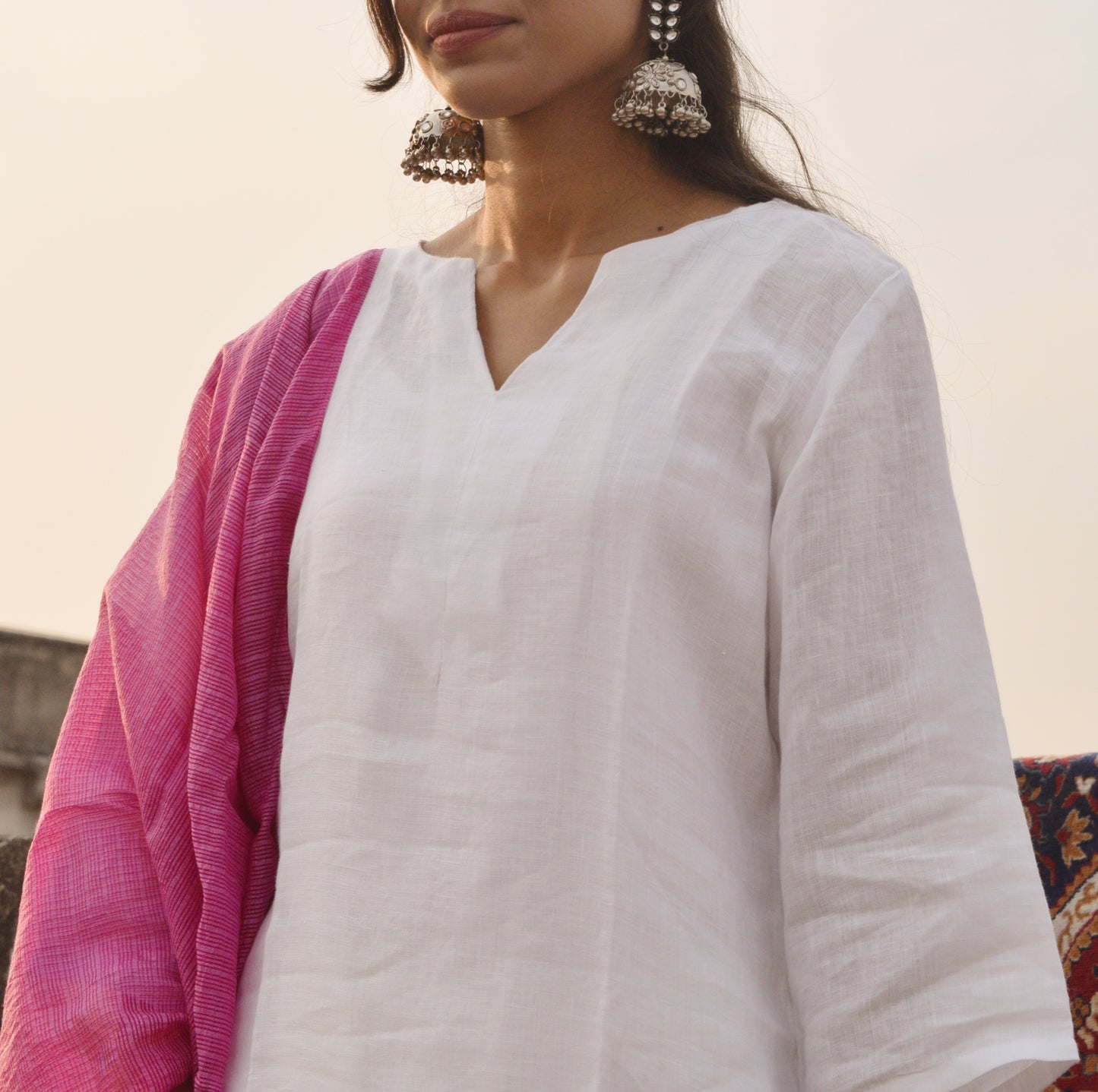 White Linen Kurta