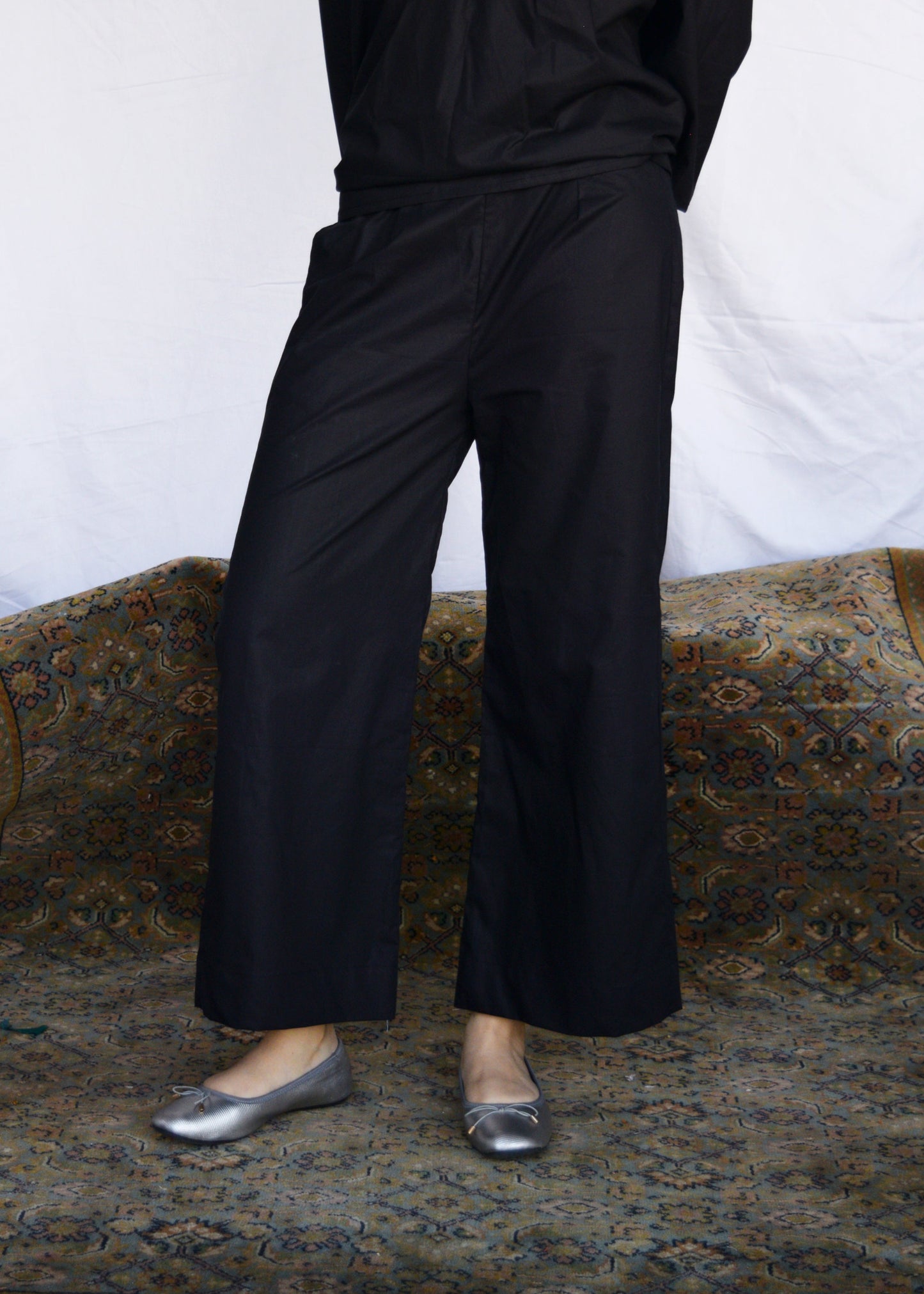 Casual Wide Leg Pants - Black