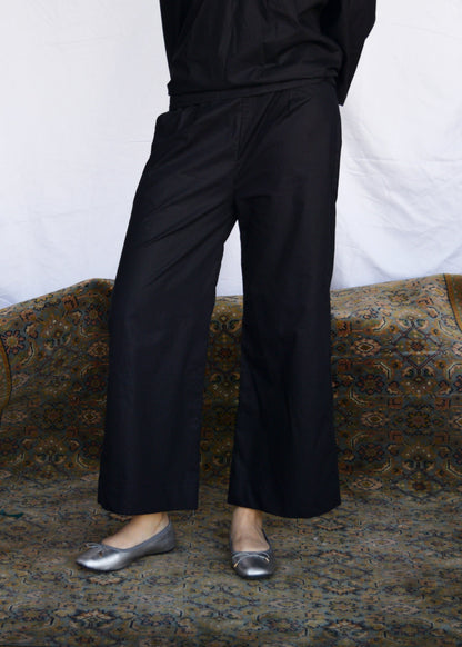 Casual Wide Leg Pants - Black