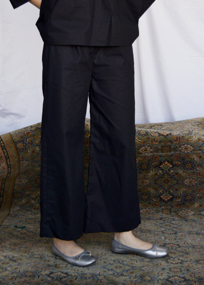 Casual Wide Leg Pants - Black