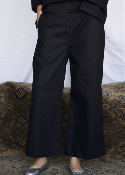 Casual Wide Leg Pants - Black