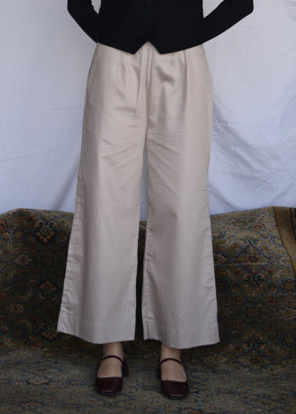 Casual Wide Leg Pants - Beige